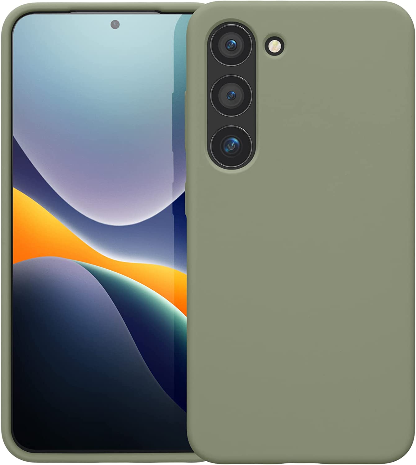 KW Samsung Galaxy S23 Θήκη Σιλικόνης Rubberized TPU - Grey Green - 60273.172