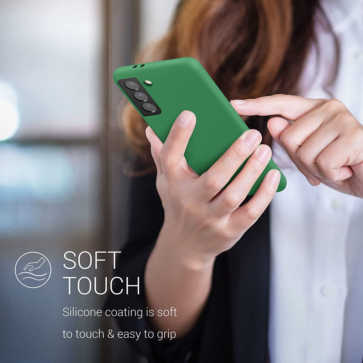 KW Samsung Galaxy S21 Θήκη Σιλικόνης Rubber TPU - Pixie Green - 54056.227