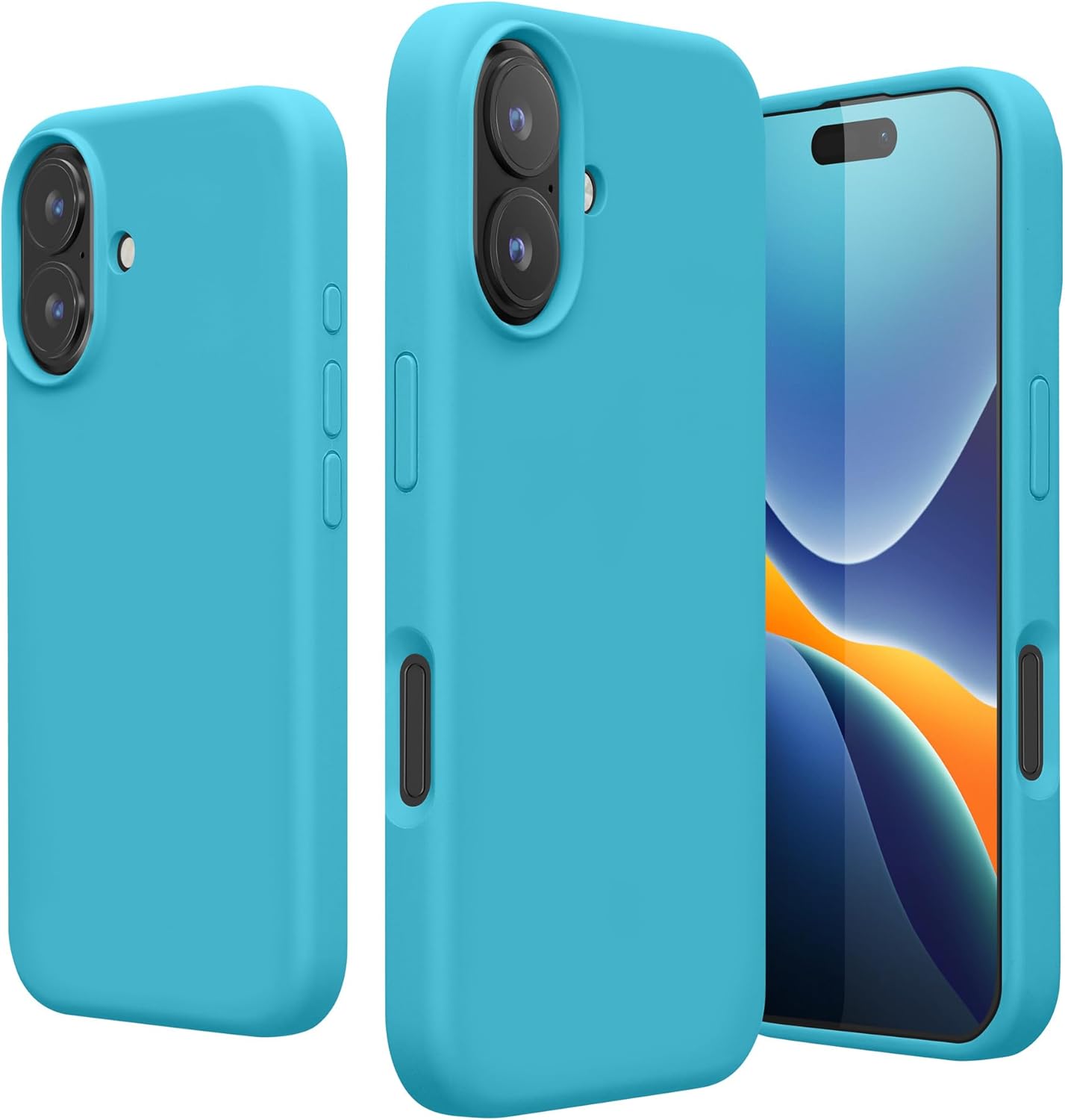 KW iPhone 16 Θήκη Σιλικόνης Rubberized TPU - Cool Glacier