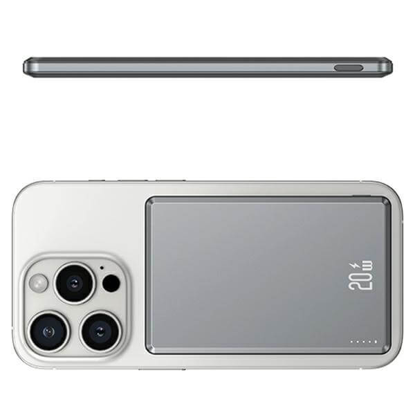 USAMS Inductive Ασύρματο PowerBank με MagSafe 5000mAh 20W - Dark Grey