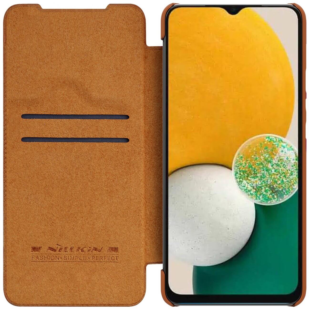 Nillkin Samsung Galaxy A14 5G Qin Leather Flip Book Case Θήκη Βιβλίο - Brown