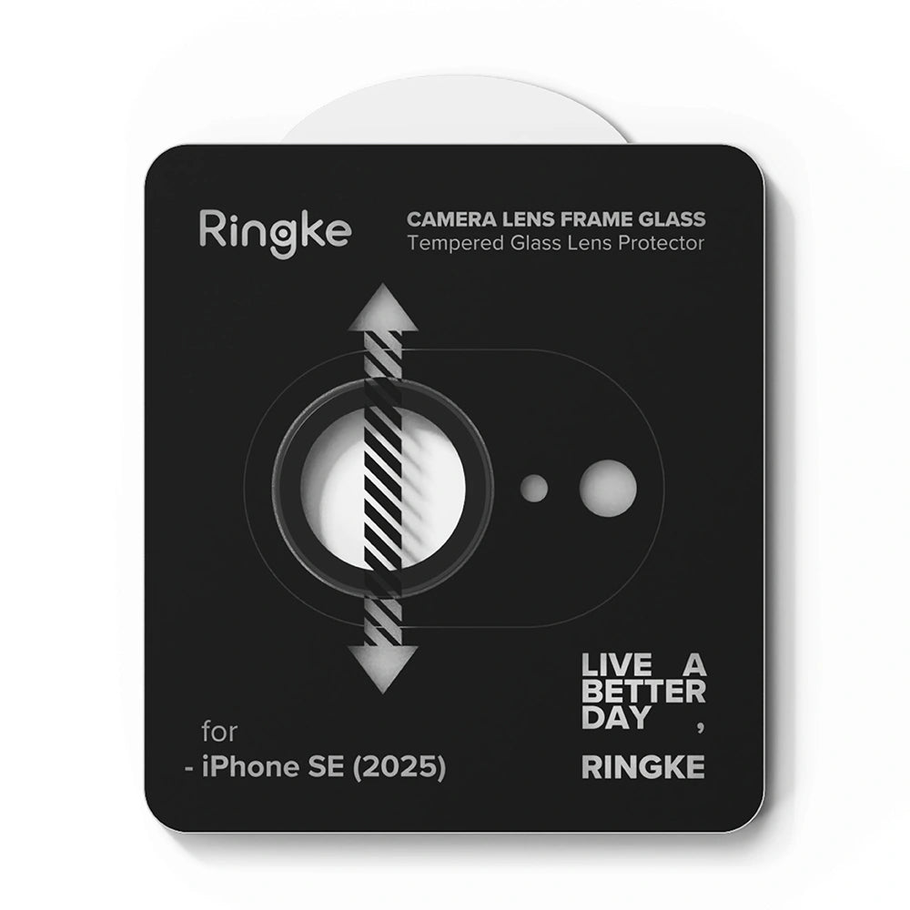 Ringke iPhone 16e Lens Frame Glass Αντιχαρακτικό Γυαλί για την Κάμερα - 2 Τεμάχια - Black