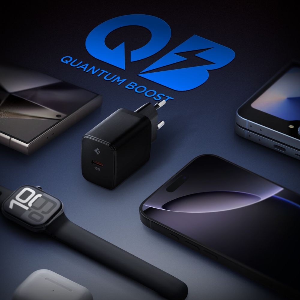 Spigen Essential EE201EU 20W Οικιακός Φορτιστής Γρήγορης Φόρτισης με Θύρα Type - C - Black