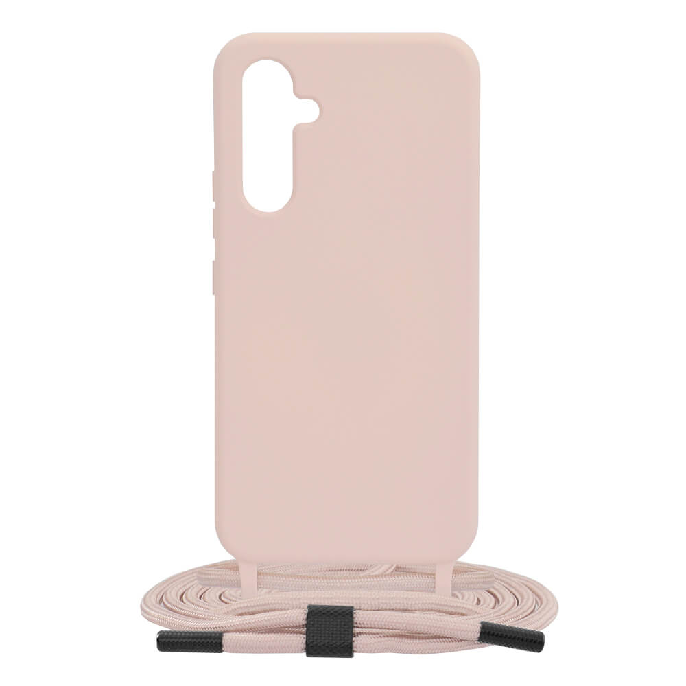 Techsuit Samsung Galaxy A54 5G Crossbody Lanyard Θήκη Σιλικόνης TPU με Λουράκι - Pink