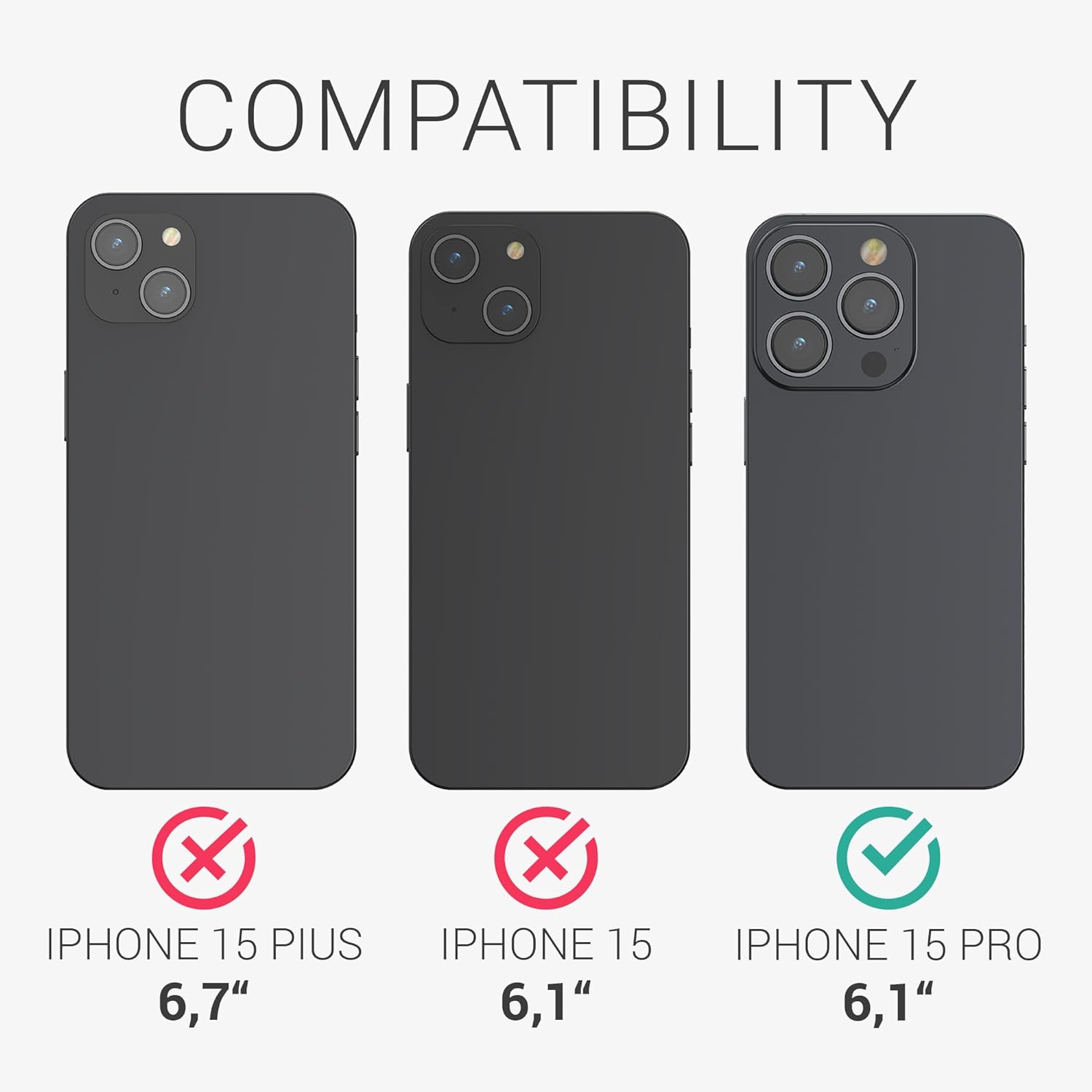 Kalibri iPhone 15 Pro Θήκη Flip από Γνήσιο Δέρμα - Black