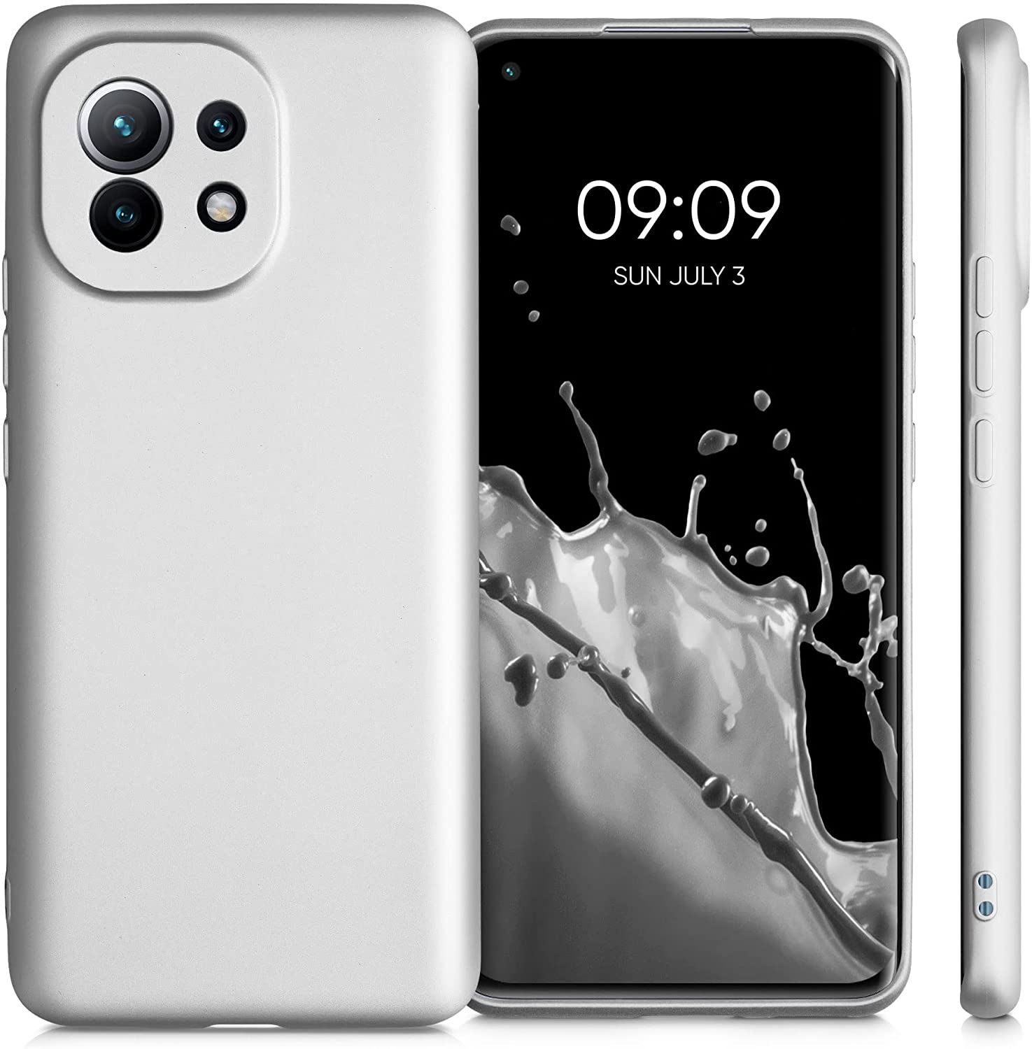 KW Xiaomi Mi 11 Θήκη Σιλικόνης TPU - Metallic Silver - 54189.67