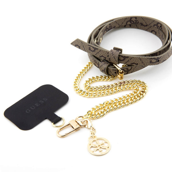 Guess CBDY Universal Λουράκι για Θήκη Κινητού - 4G Chain - Brown - GUOUC4MG4EW
