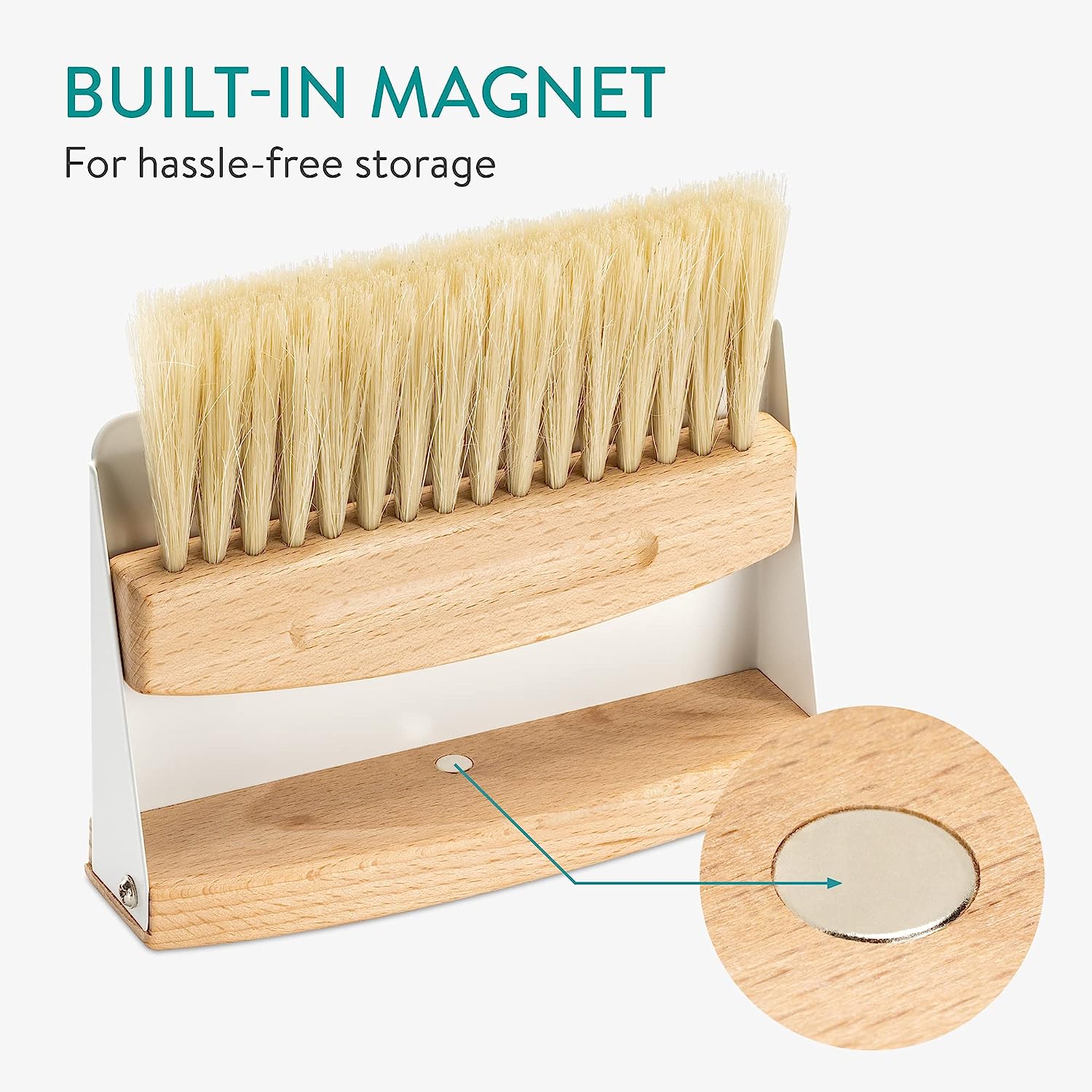 Navaris Σετ Μίνι Σκούπα Χειρός με Φαράσι - White / Light Brown - 54917.02