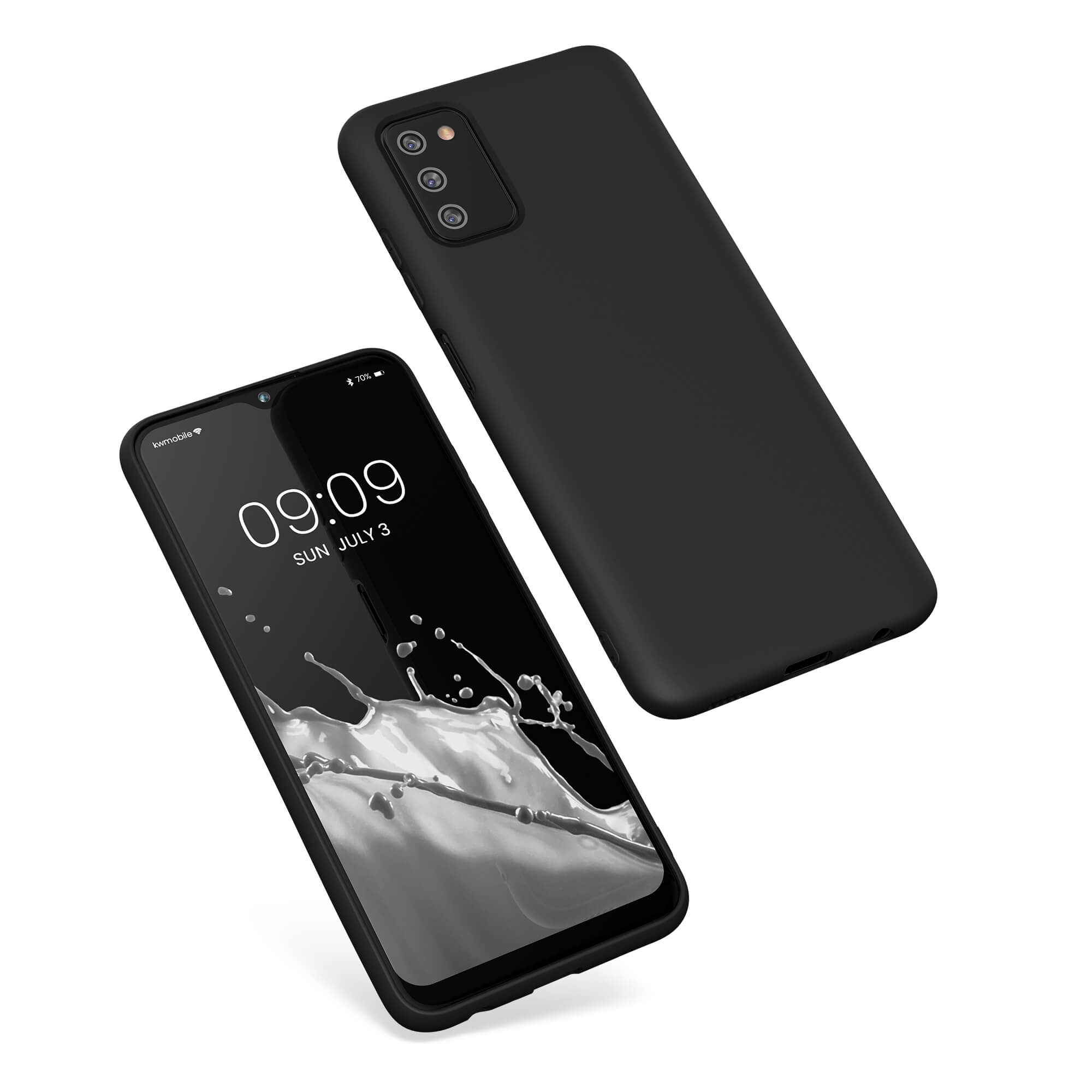 KW Samsung Galaxy A03s Θήκη Σιλικόνης Rubber TPU - Black - 57566.01