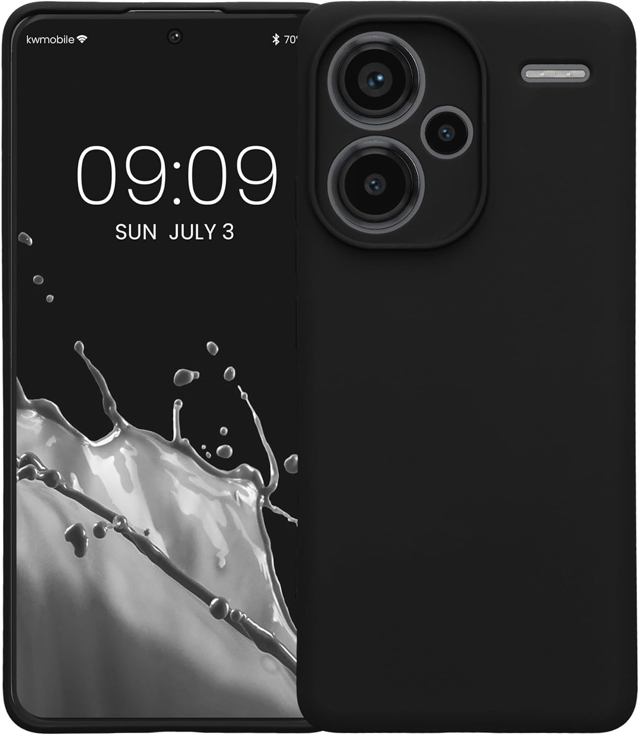 KW Xiaomi Redmi Note 13 Pro+ 5G Λεπτή Θήκη Σιλικόνης Rubberized TPU - Black