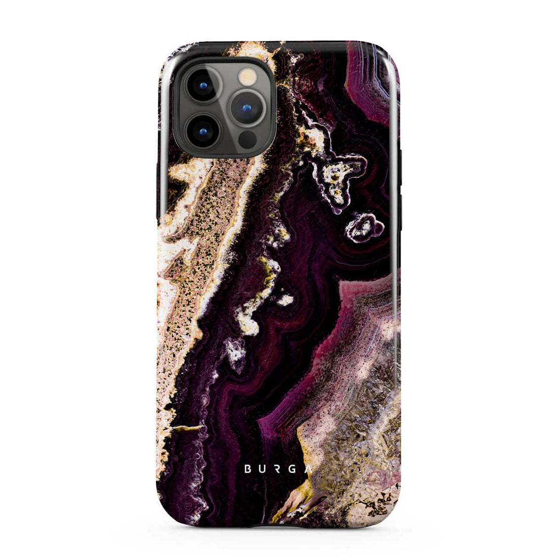 Burga iPhone 12 Pro Max Fashion Tough Σκληρή Θήκη - Purple Skies