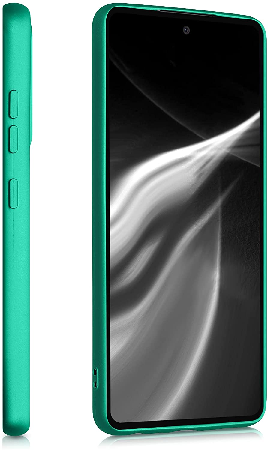 KW Samsung Galaxy A52 / A52 5G / A52s 5G Θήκη Σιλικόνης TPU - Metallic Turquoise - 54351.128