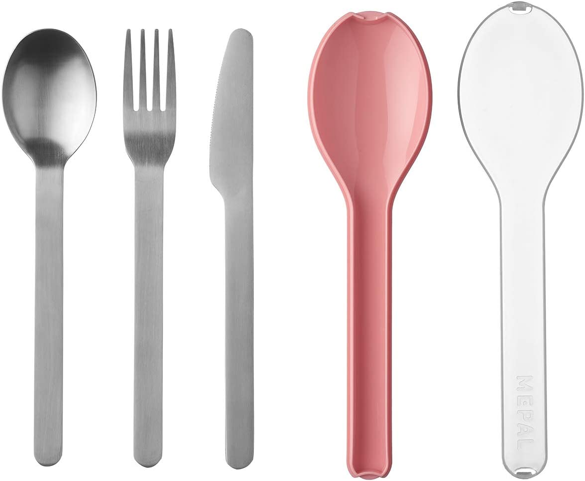 Mepal Cutlery Ellipse Σετ Μαχαιροπήρουνων - Σετ 3 Τεμαχίων - BPA FREE - Nordic Pink