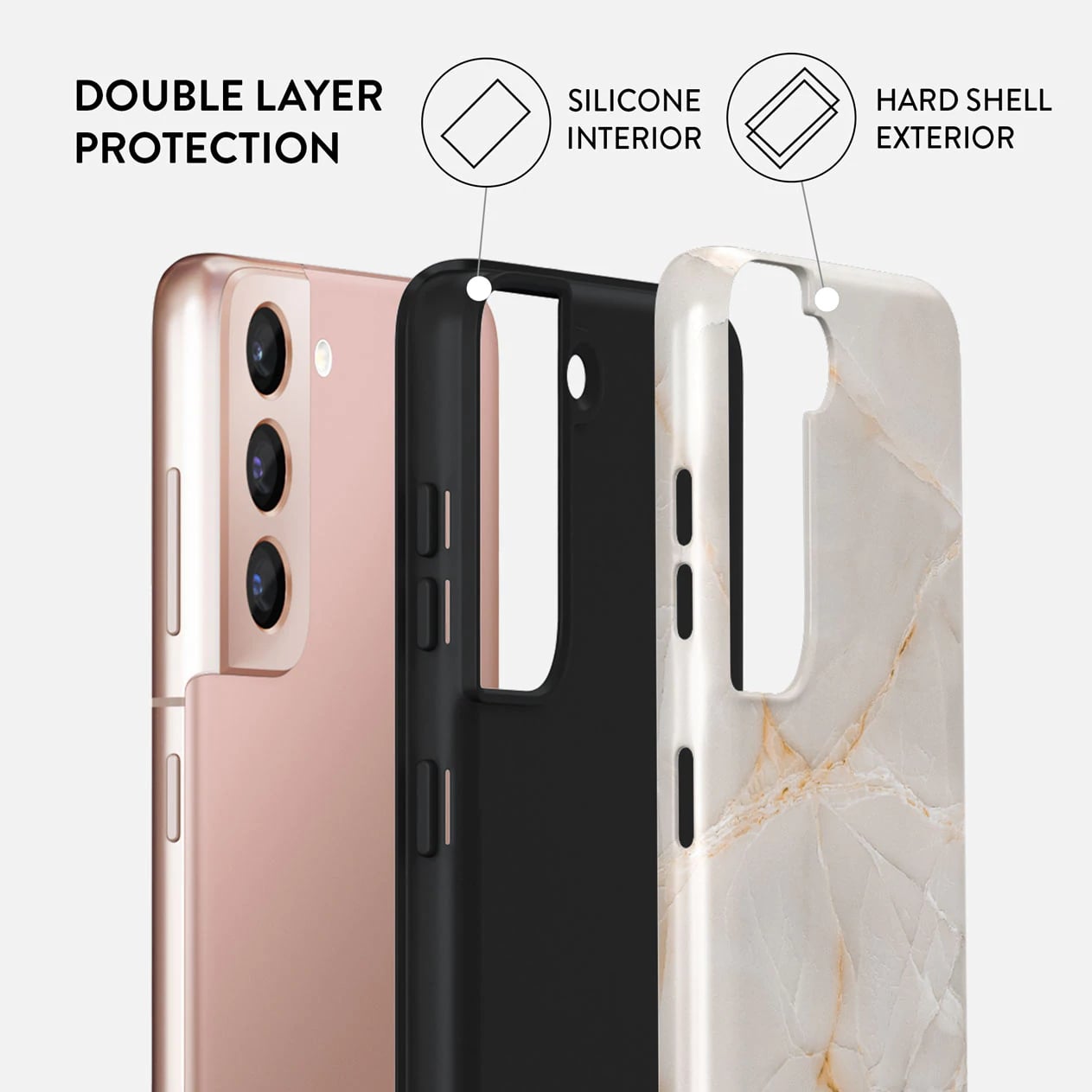 Burga Samsung Galaxy S22 Plus Fashion Tough Σκληρή Θήκη - Vanilla Sand