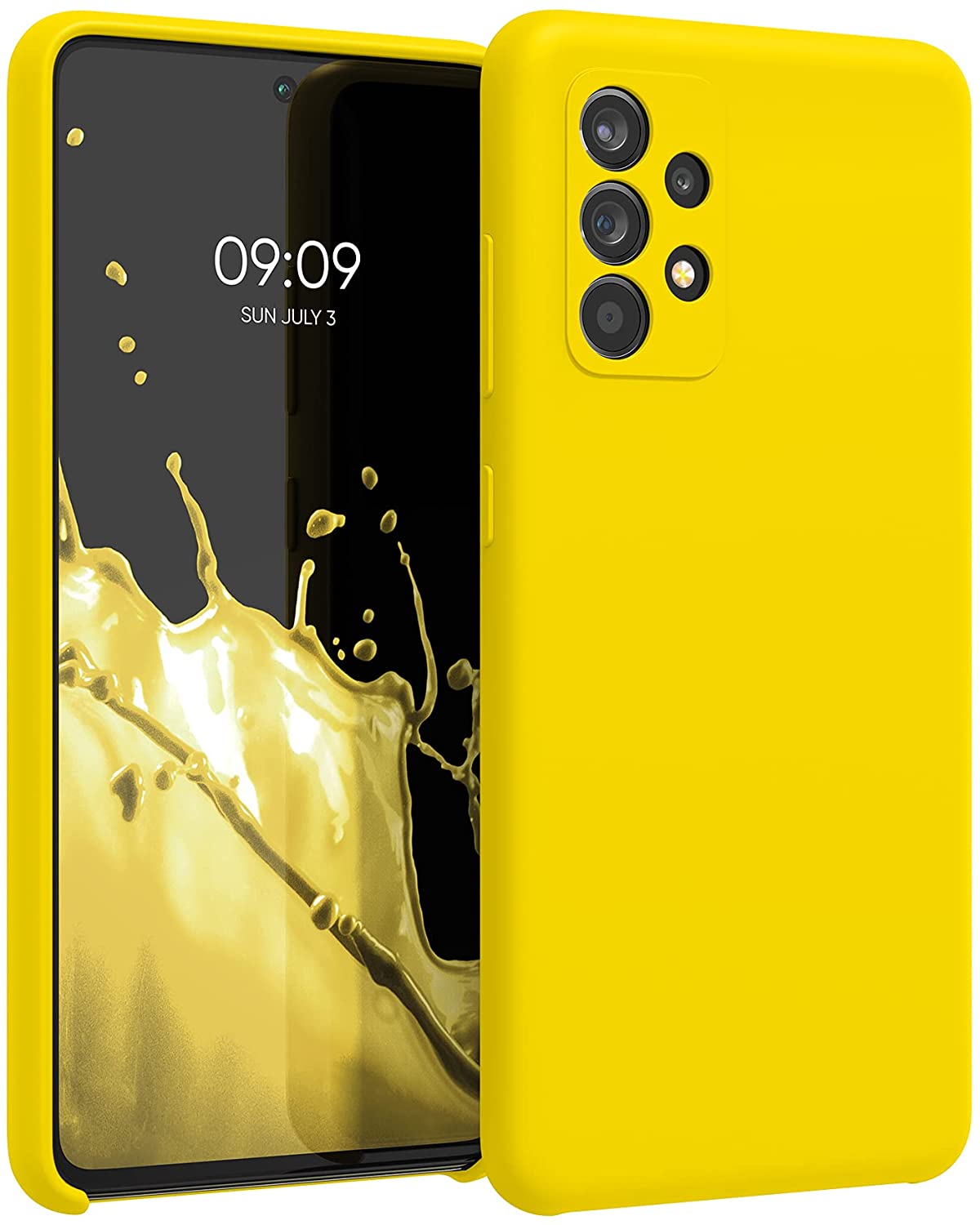 KW Samsung Galaxy A52 / A52 5G / A52s 5G Θήκη Σιλικόνης Rubber TPU - Vibrant Yellow - 54347.165