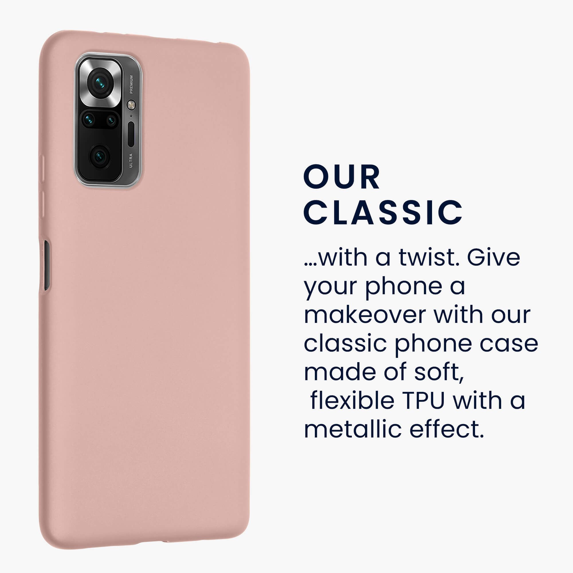 KW Xiaomi Redmi Note 10 Pro Θήκη Σιλικόνης TPU - Metallic Rose Gold - 54552.31