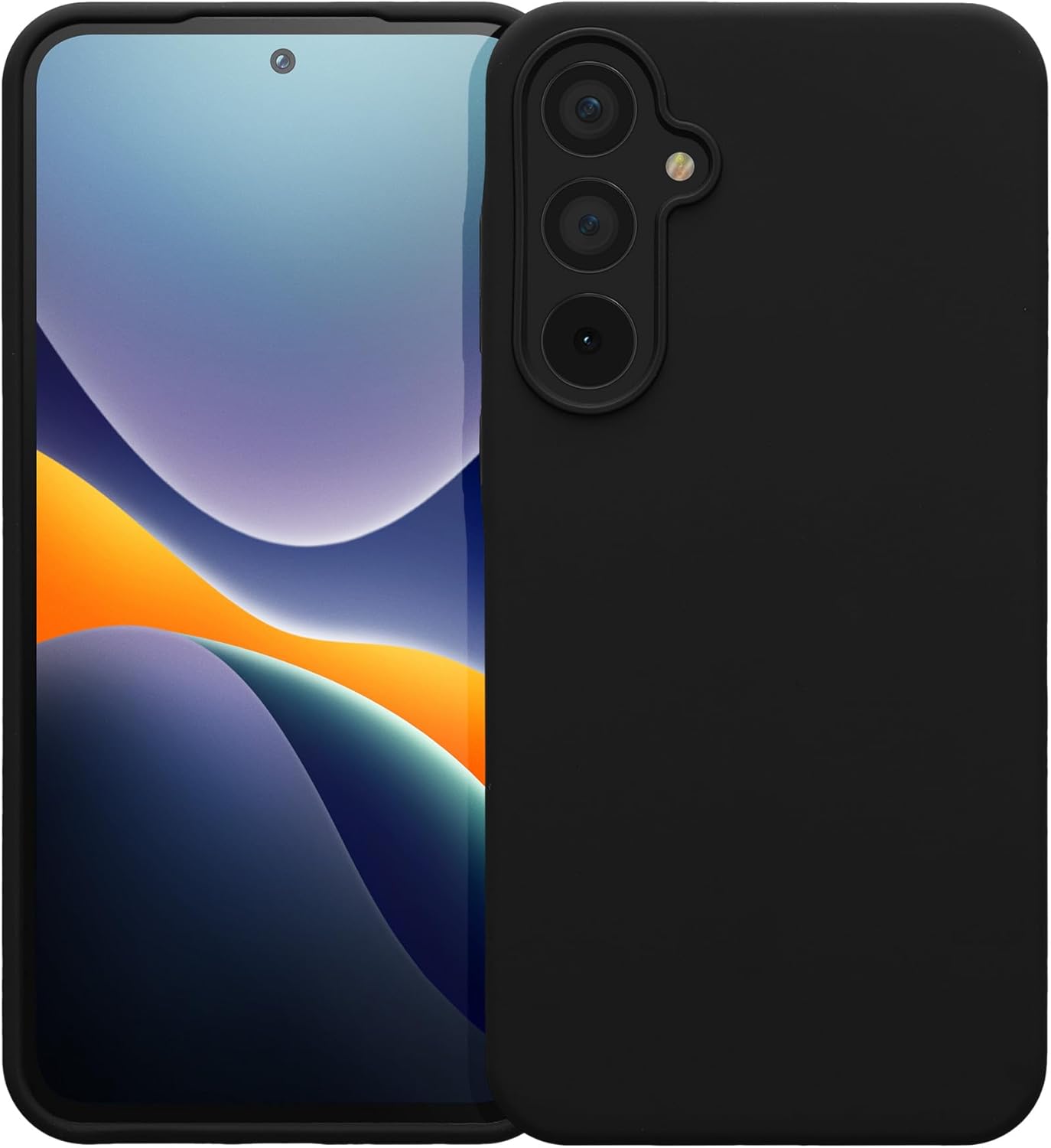 KW Samsung Galaxy A55 5G Θήκη Σιλικόνης Rubberized TPU - Black