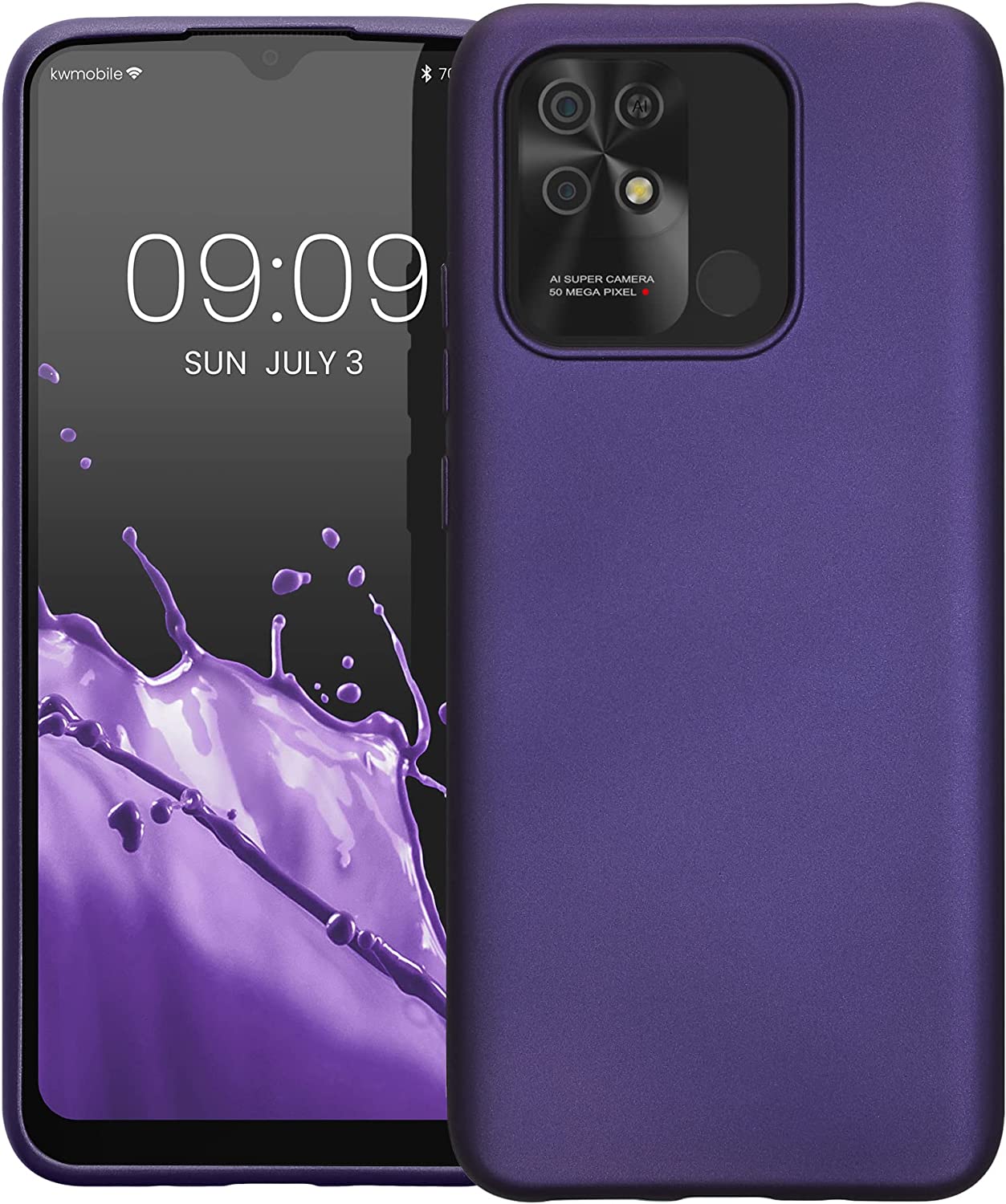 KW Xiaomi Redmi 10C Θήκη Σιλικόνης TPU - Metallic Blue Purple - 59232.241