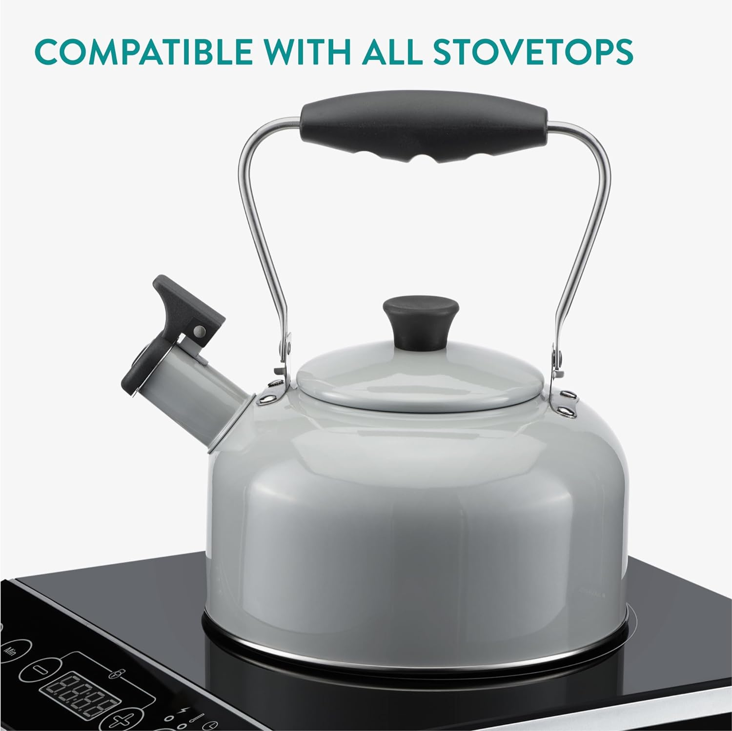 Navaris Βραστήρας Σφυρίγματος από Ανοξείδωτο Ατσάλι - 2.8 L - Grey - 61696.02