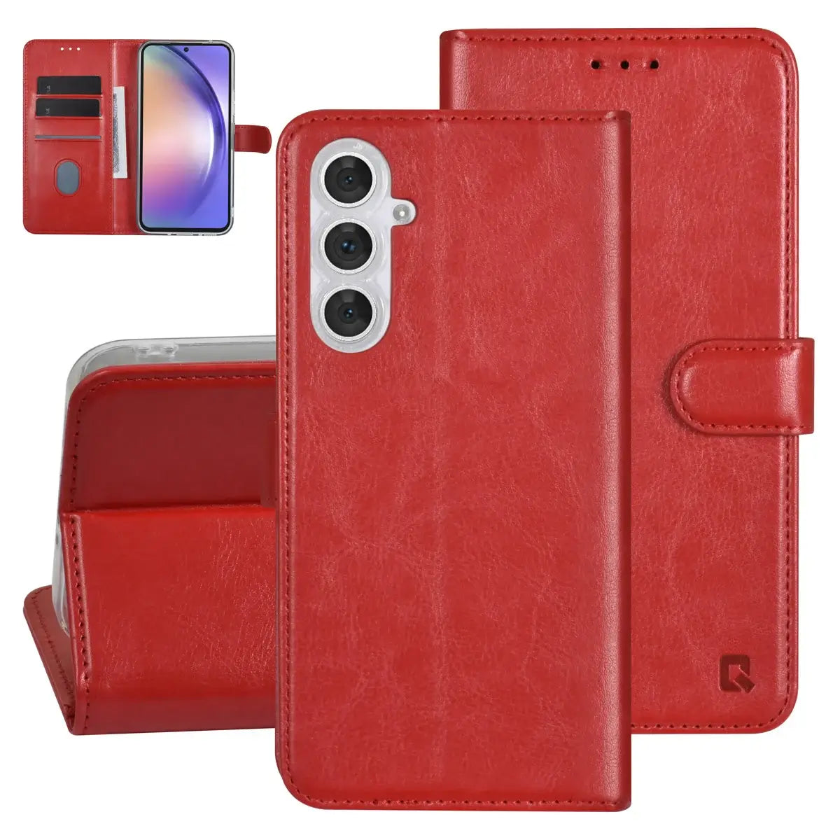 Tuniq Samsung Galaxy A54 5G - Θήκη Πορτοφόλι Stand από Δερματίνη - Κόκκινη