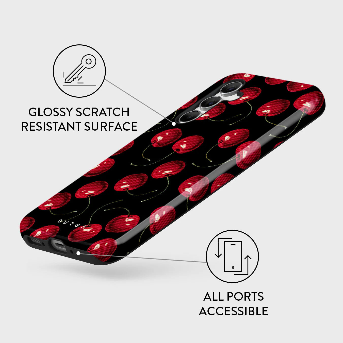 Burga Samsung Galaxy A55 5G Fashion Tough Σκληρή Θήκη - Cherrybomb