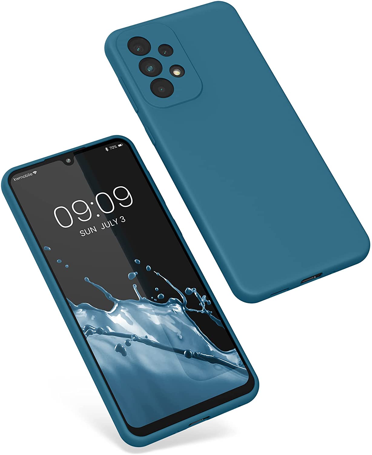 KW Samsung Galaxy A33 5G Θήκη Σιλικόνης Rubberized TPU - Teal Matte - 57833.57