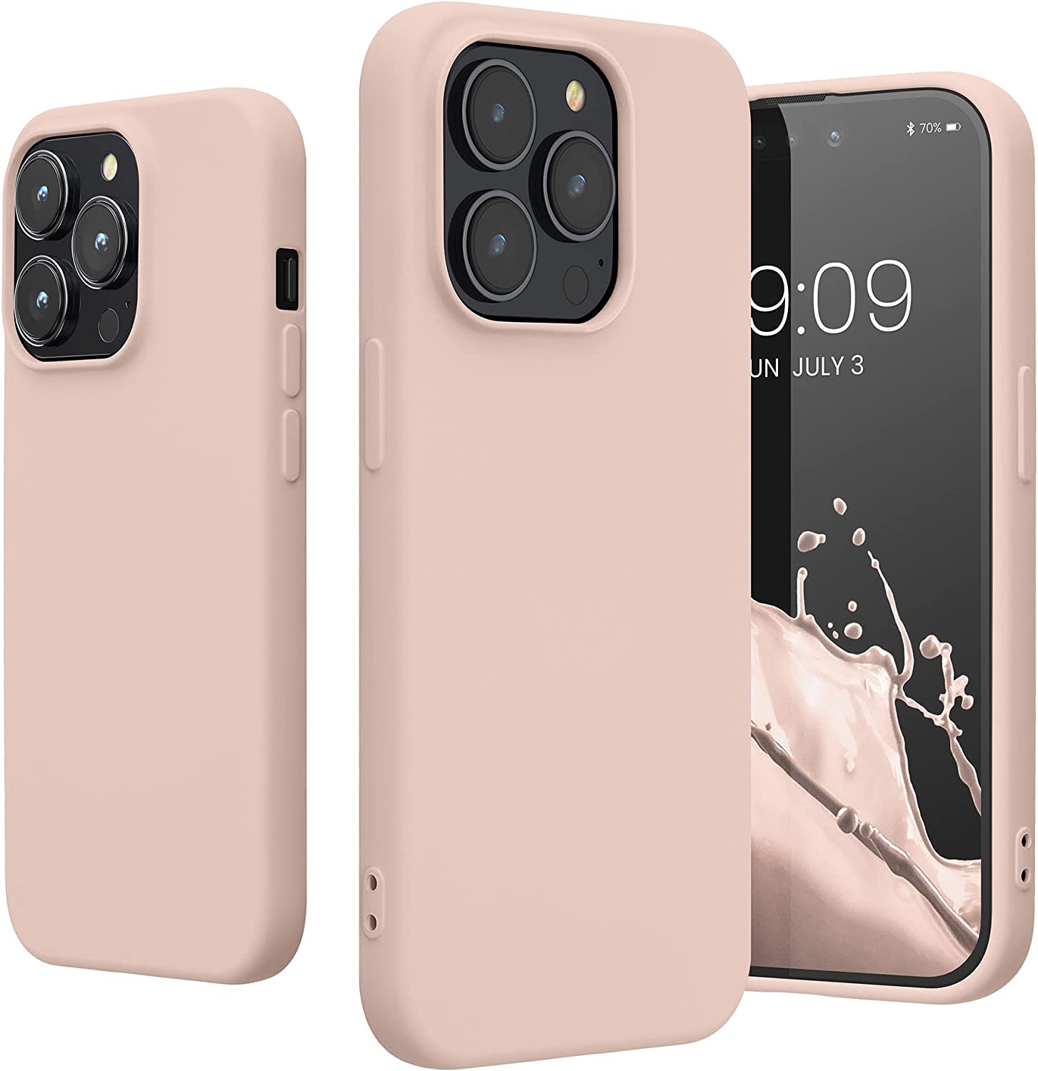 KW iPhone 14 Pro Θήκη Σιλικόνης Rubberized TPU - Coconut Swirl - 59081.225