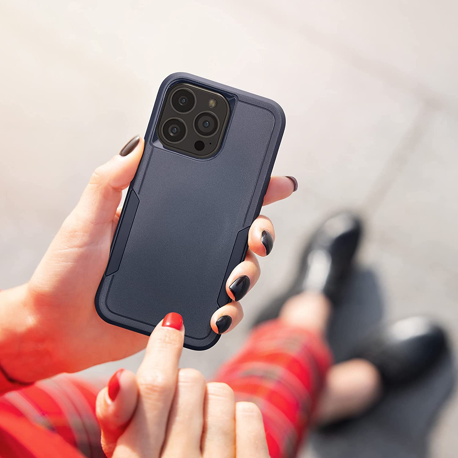 KW iPhone 13 Pro Shockproof Hybrid Σκληρή Θήκη με Πλαίσιο Σιλικόνης TPU - Dark Blue - 59199.17