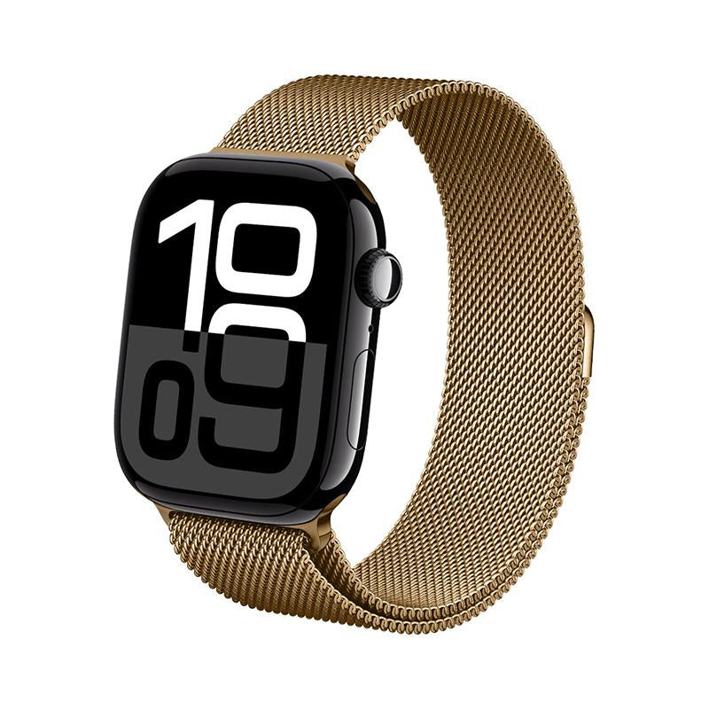 Crong Λουράκι Apple Watch 4/5/6/7/8/9/10/11 - SE (1/2/3) - ULTRA (1/2/3) - 44/45/46/49mm από Ανοξείδωτο Ατσάλι - Milano Steel - Rose Gold