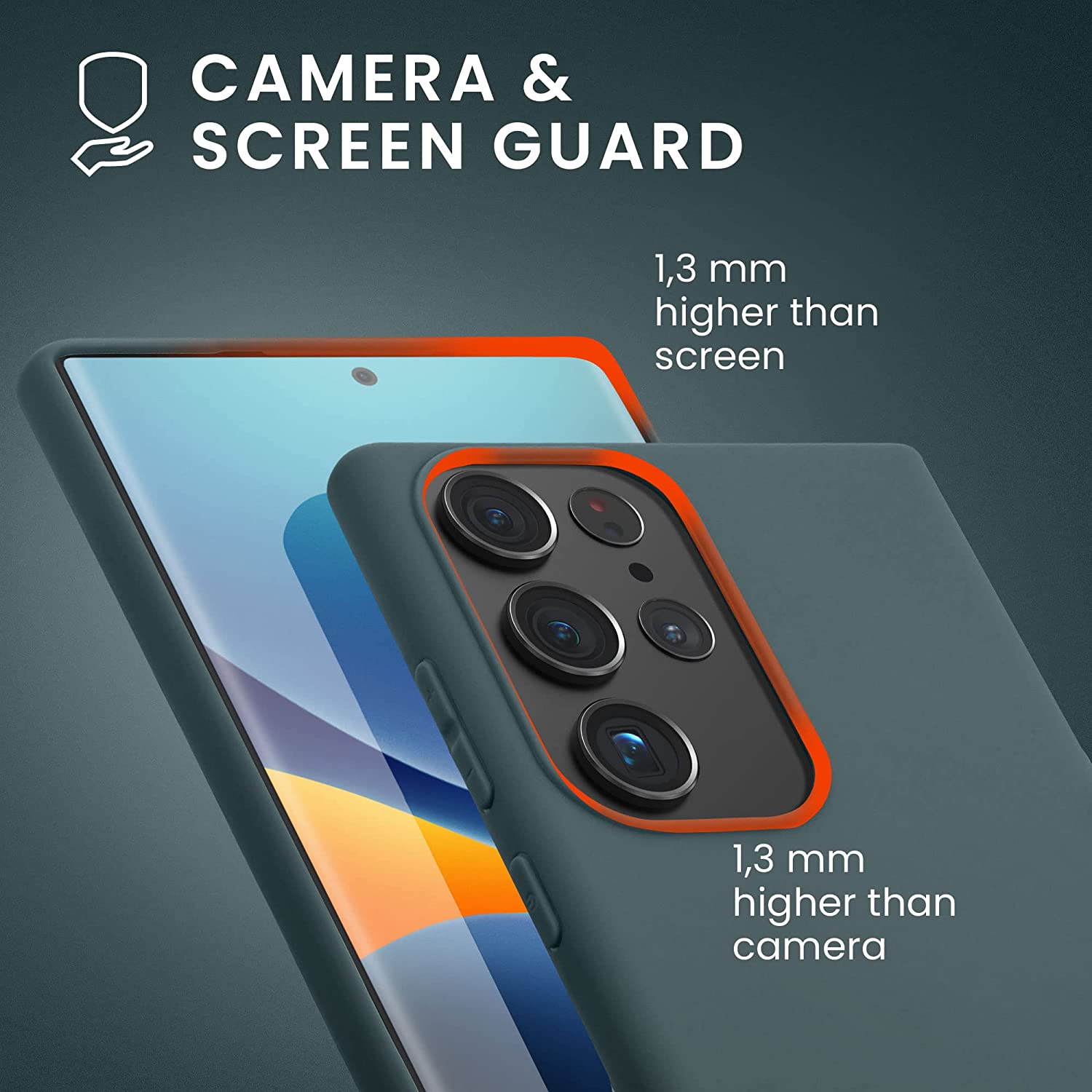 KW Samsung Galaxy S23 Ultra Θήκη Σιλικόνης TPU - Dark Slate - 60284.202