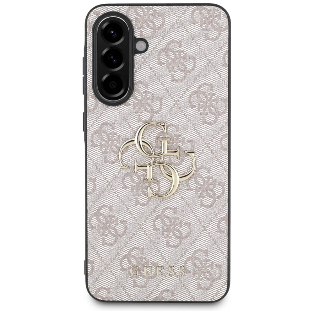Guess Samsung Galaxy A56 5G - Big 4G Logo Classic Logo - Σκληρή Θήκη με Επένδυση από Οικολογικό Δέρμα - Pink - GUHCSA564GMGPI
