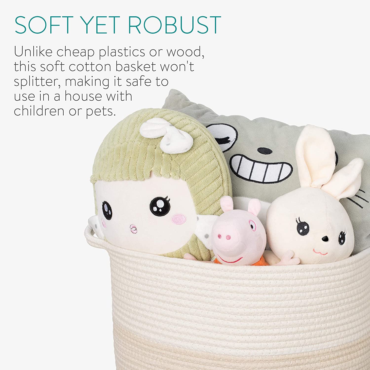 Navaris Βαμβακερό Καλάθι Αποθήκευσης / Απλύτων - Brown - 53144.24