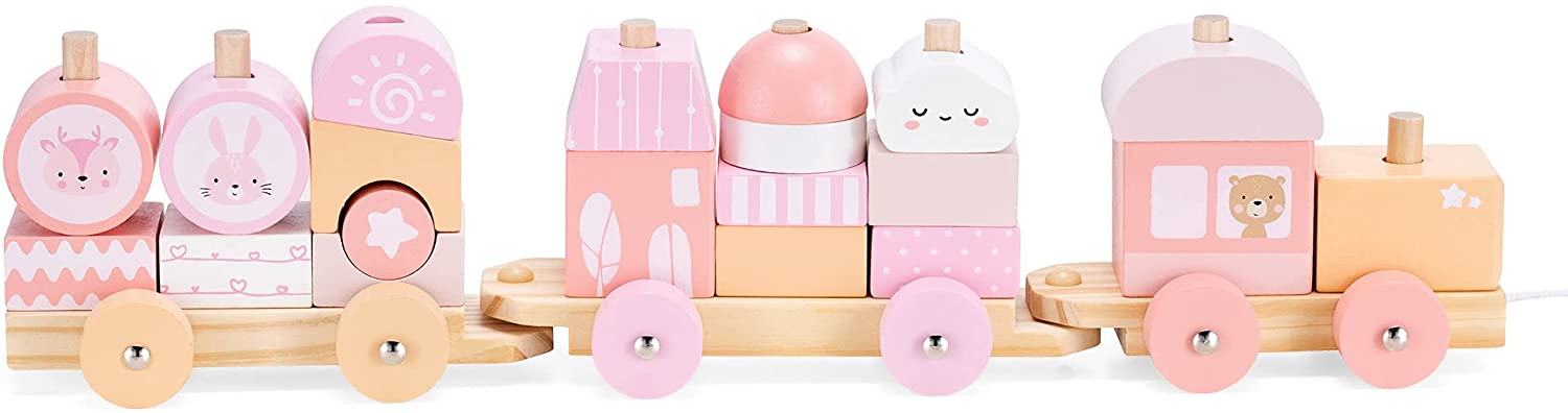 Navaris Ξύλινο Τρενάκι - Pink - 52541.05