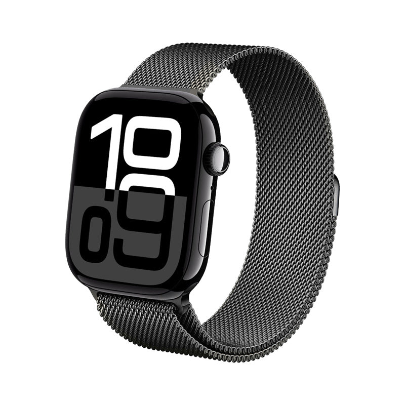 Crong Λουράκι Apple Watch 4/5/6/7/8/9/10/11 - SE (1/2/3) - ULTRA (1/2/3) - 44/45/46/49mm από Ανοξείδωτο Ατσάλι - Milano Steel - Graphite