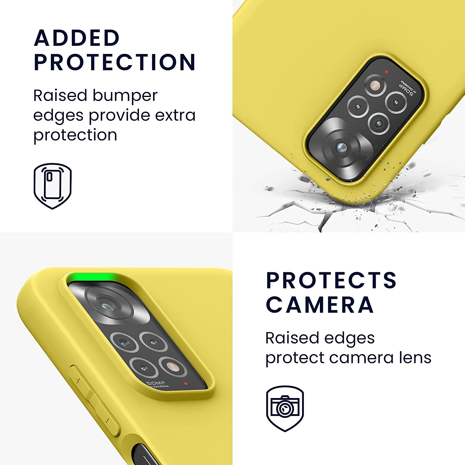 KW Xiaomi Redmi Note 11 / Redmi Note 11S Θήκη Σιλικόνης TPU - Vibrant Yellow - 57368.165