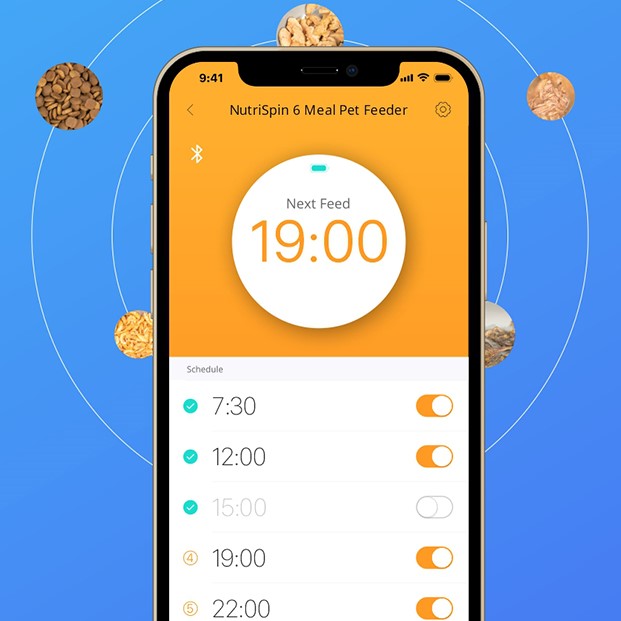 Petoneer Nutrispin Αυτόματη Ταΐστρα Φαγητού με Χρονοδιακόπτη για Κατοικίδιο με Οθόνη TFT - White