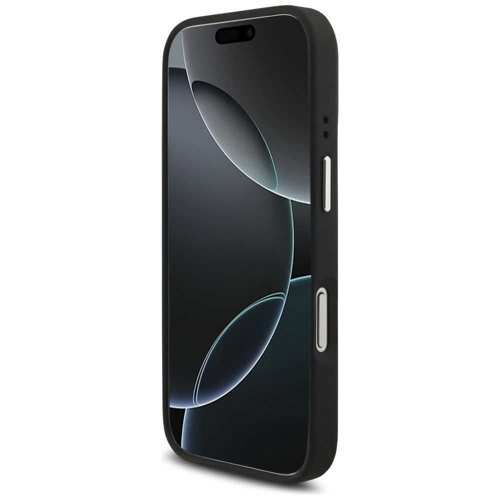 Guess iPhone 17 Pro - Grained Big 4G Classic Logo - Σκληρή Θήκη με Επένδυση από Οικολογικό Δέρμα - Black - GUHCP17LPG4SMCEK