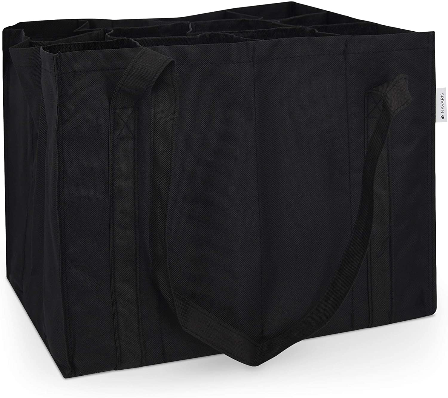 Navaris Επαναχρησιμοποιήσιμη Τσάντα για Μπουκάλια - Black - 46931.02