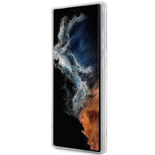 Karl Lagerfeld Samsung Galaxy S23 Ultra - Ikonik Karl Σκληρή Θήκη με Πλαίσιο Σιλικόνης - Διάφανη - KLHCS23LHNIKTCT