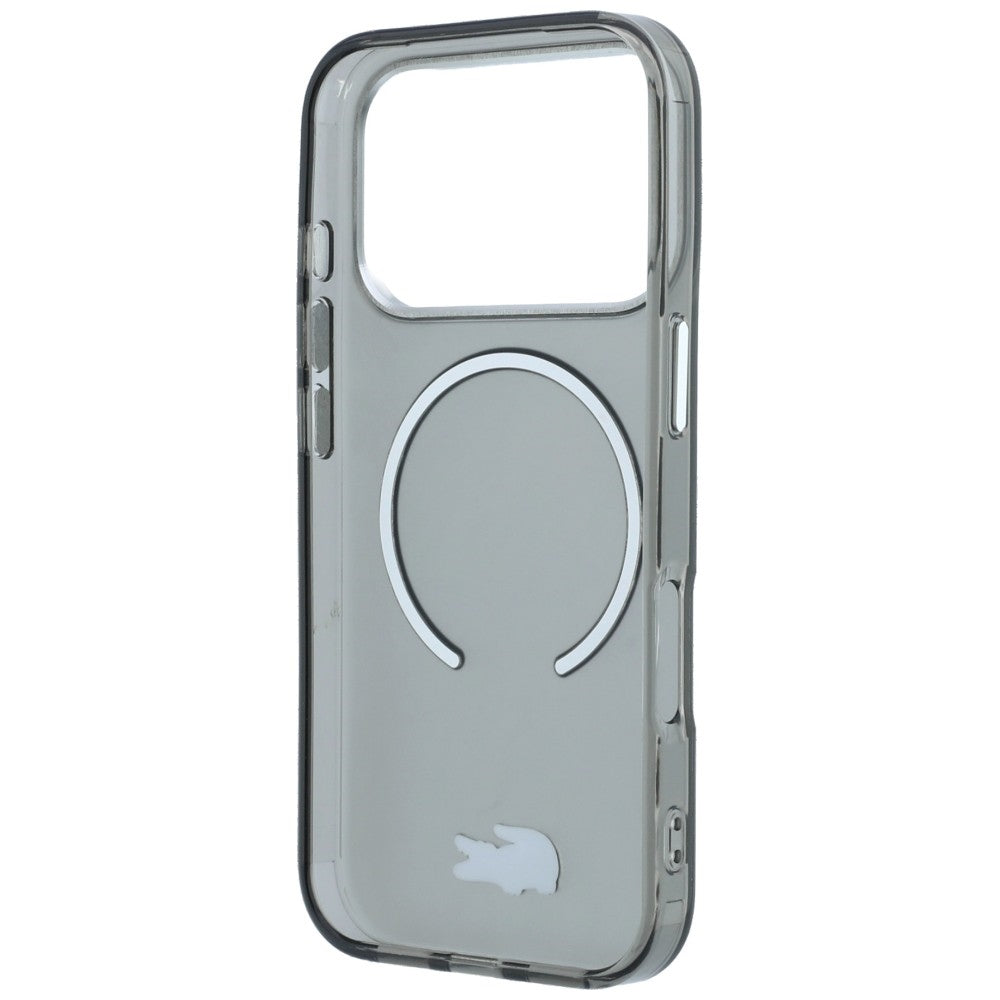 Lacoste iPhone 18 Pro / iPhone 17 Pro - Σκληρή Θήκη με Πλαίσιο Σιλικόνης MagSafe - IML Frosted Laquer Logo - Black