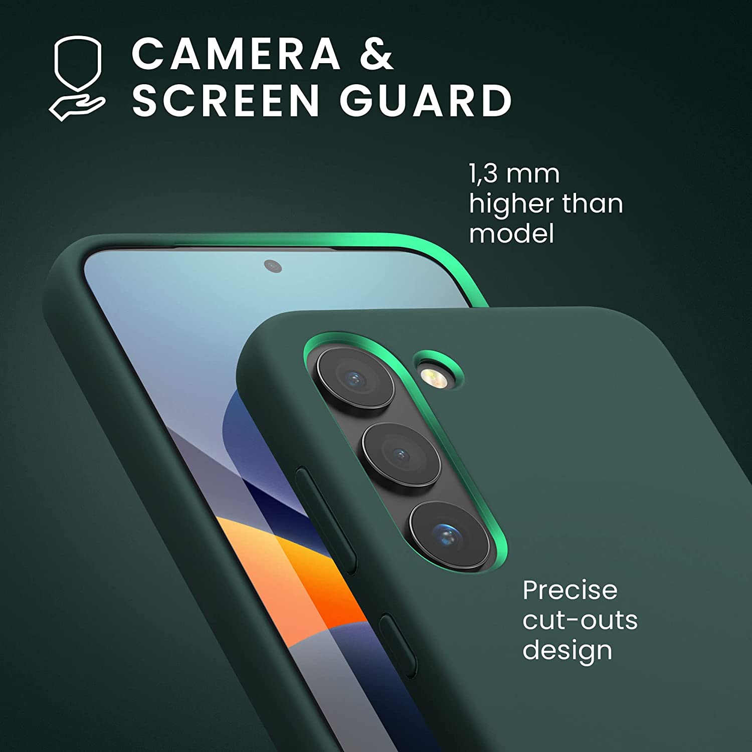 KW Samsung Galaxy S23 Θήκη Σιλικόνης Rubberized TPU - Teal Green - 60273.171