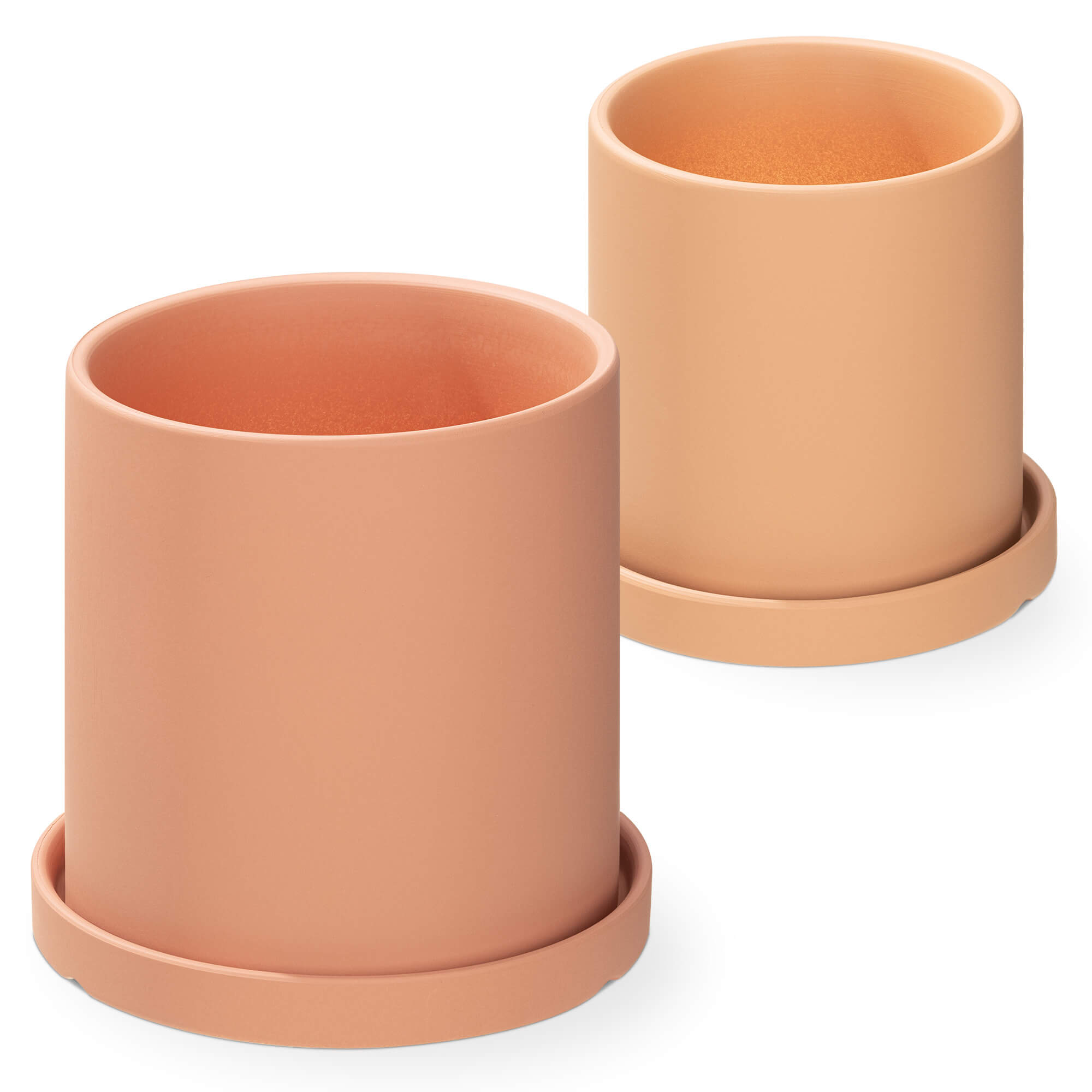 Navaris Σετ με 2 Κεραμικές Γλάστρες - Small and Medium - Red - 56332.1.09