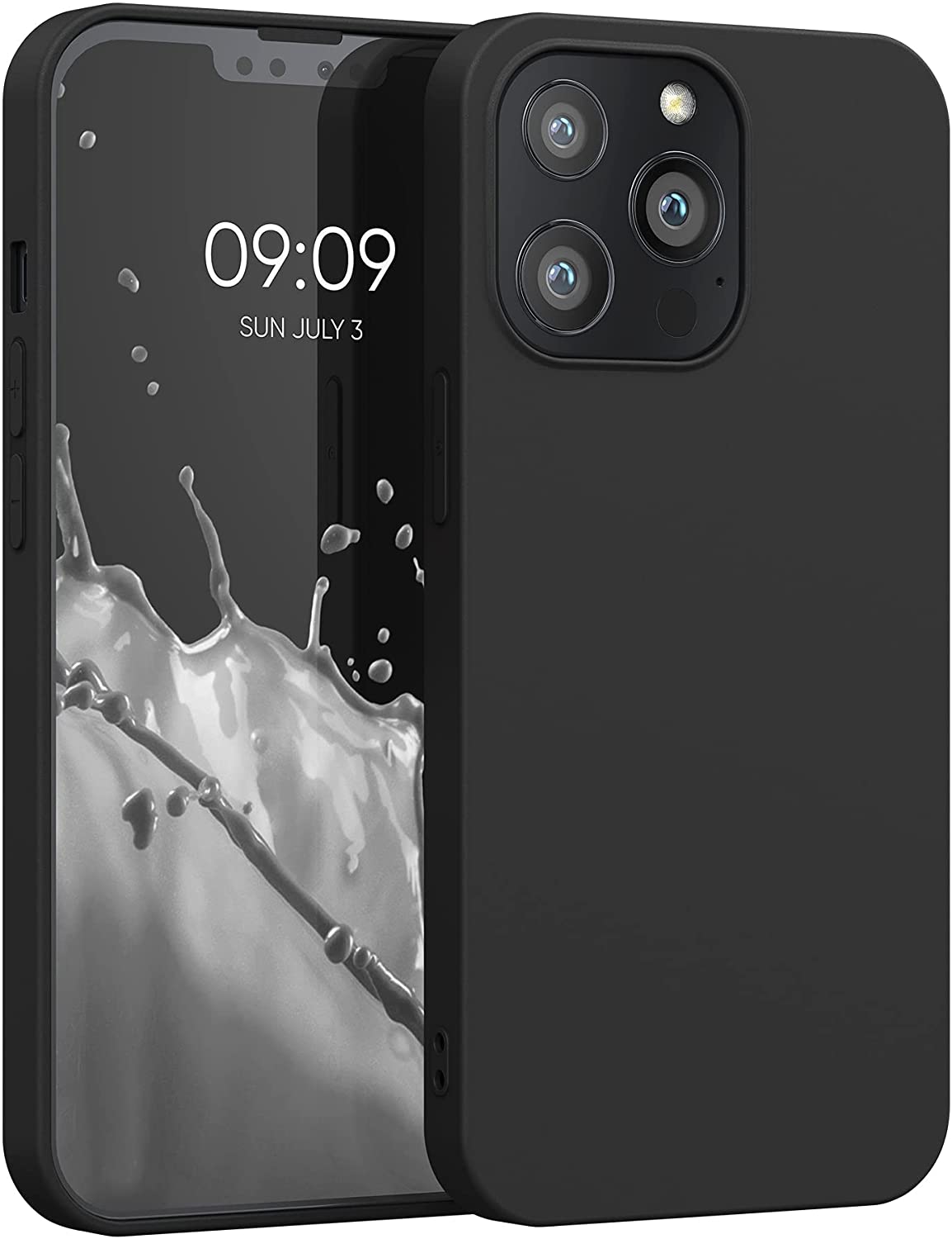 KW iPhone 13 Pro Θήκη Σιλικόνης TPU - Black Matte - 55958.47