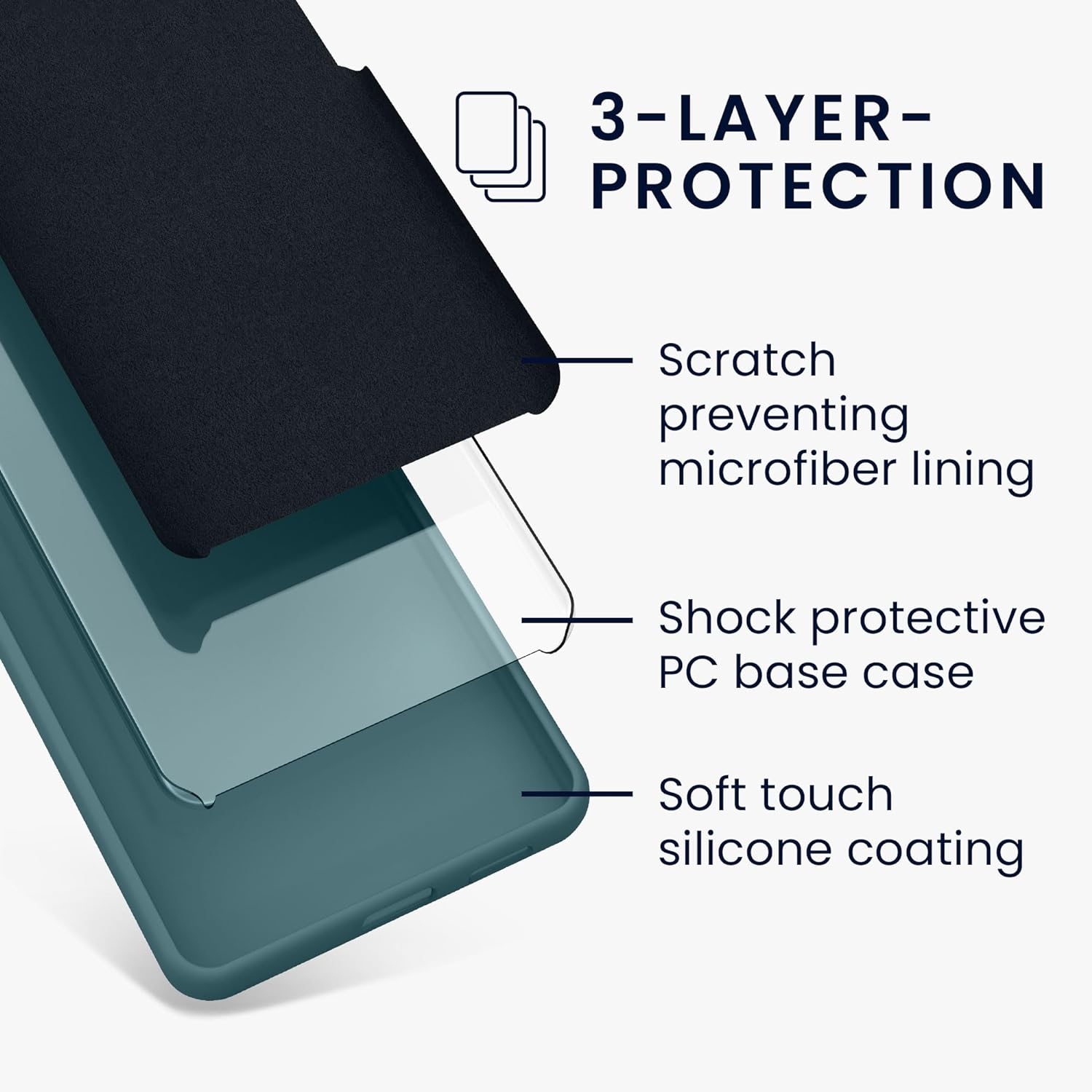 KW Samsung Galaxy S23 FE Θήκη Σιλικόνης Rubberized TPU - Arctic Night