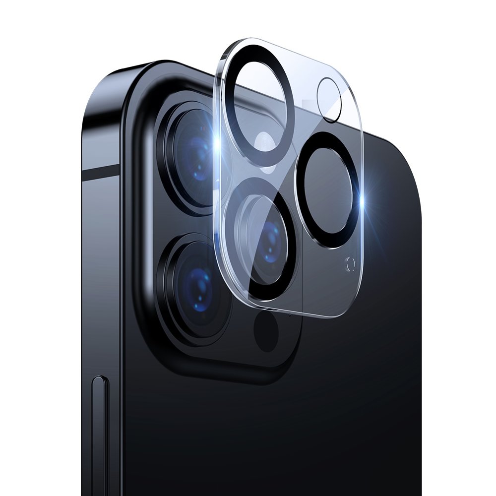 Baseus iPhone 13 Pro / iPhone 13 Pro Max Full Frame Lens Film 0.3mm - Αντιχαρακτικό Γυαλί για την Κάμερα - 2 Τεμάχια - Clear - SGQK000102