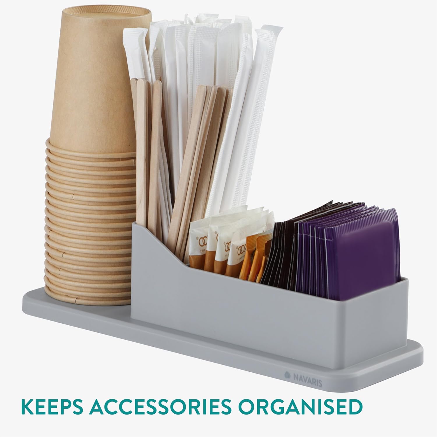 Navaris Αξεσουάρ για Οργάνωση και Αποθήκευση Αναλώσιμων Καφέ και Τσάι - Grey - 53537.01.22