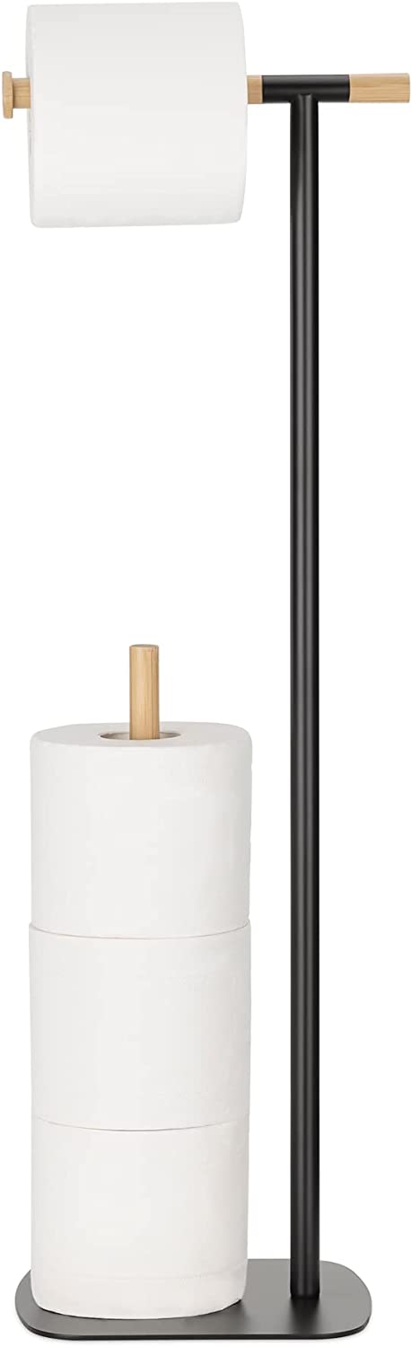 Navaris Βάση για Χαρτί Τουαλέτας - Black / Light Brown - 58402.01