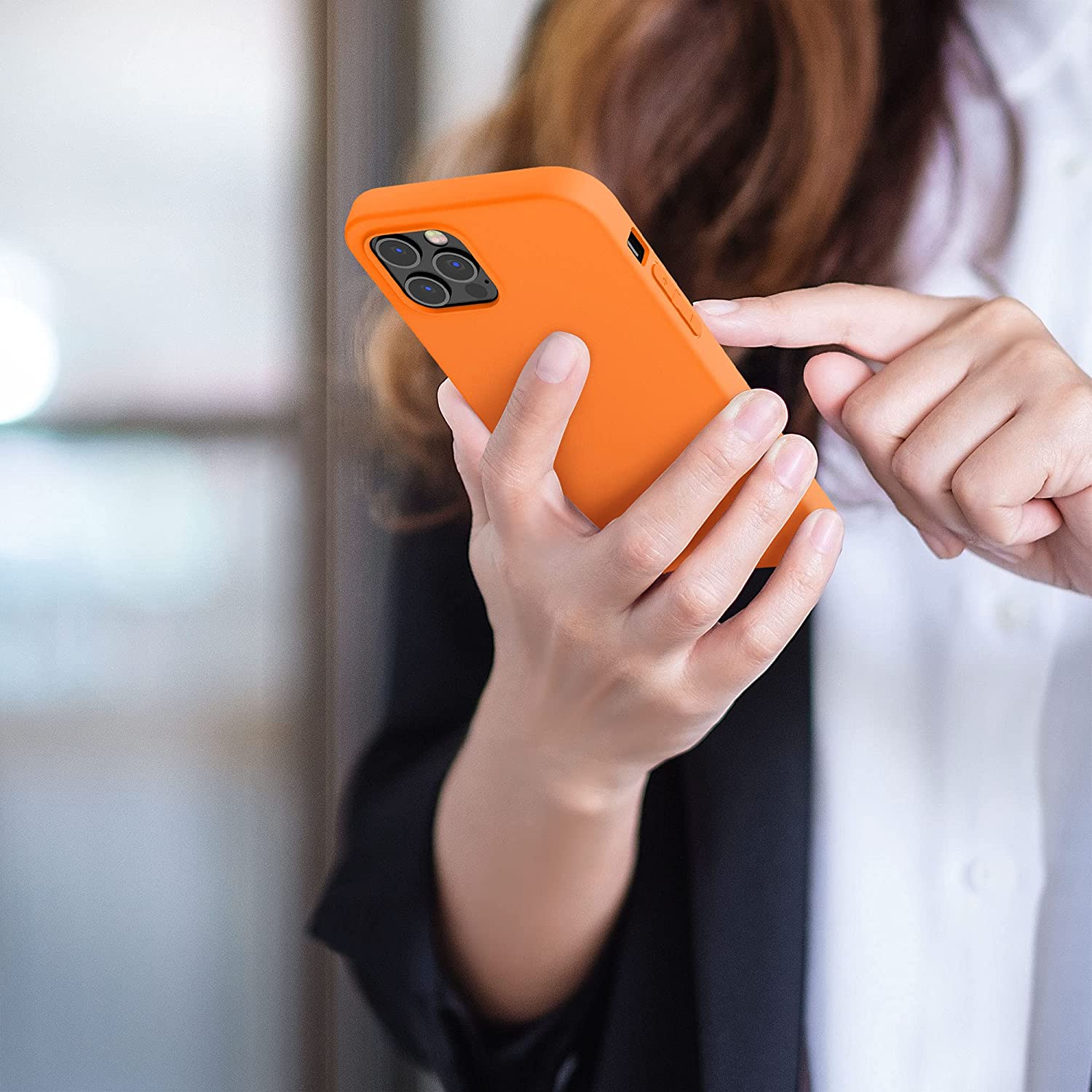 KW iPhone 12 Pro Max Θήκη Σιλικόνης TPU - Cosmic Orange - 53940.150