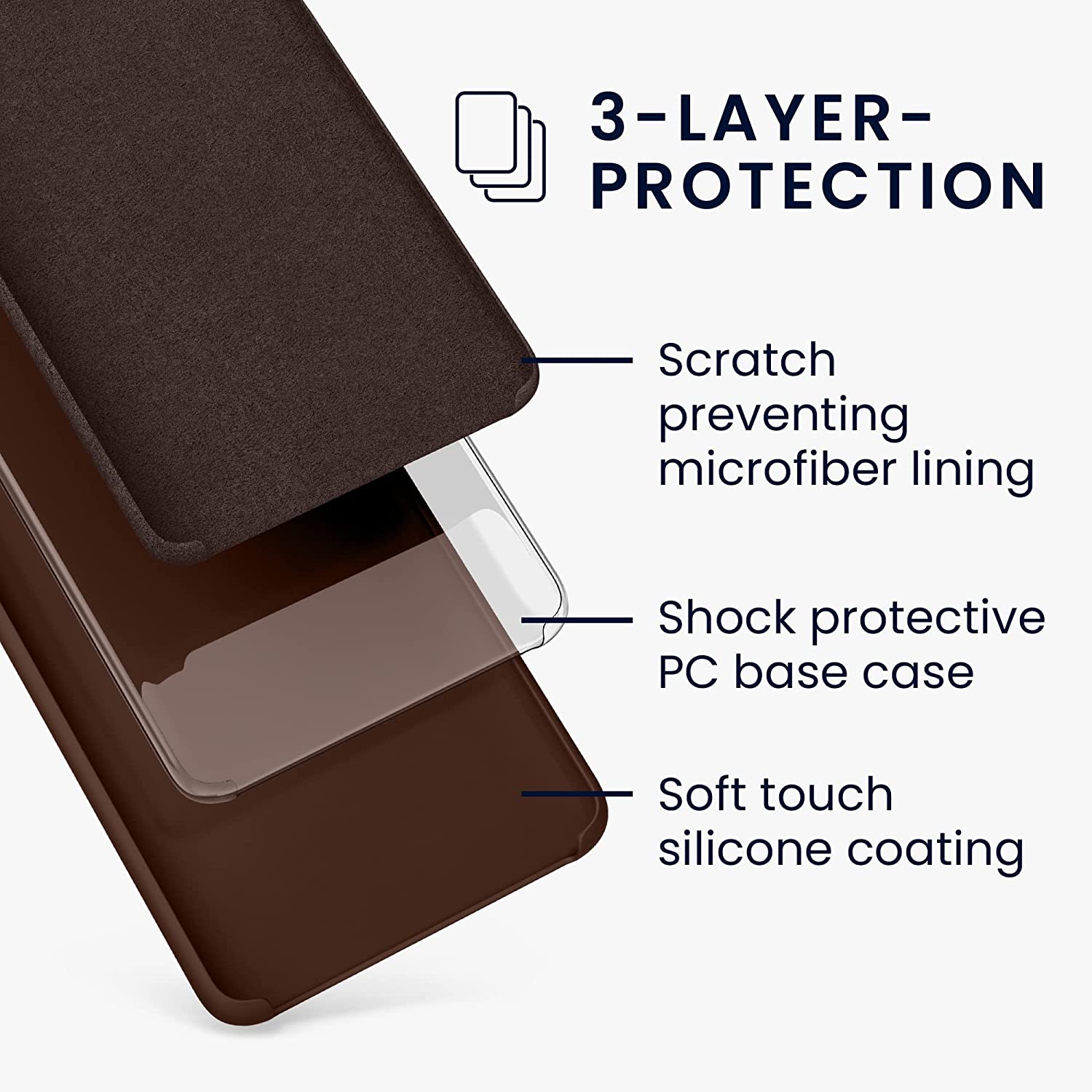 KW Xiaomi Redmi Note 11 Pro / Note 11 Pro 5G Θήκη Σιλικόνης Rubberized TPU - Chocolate - 57373.247