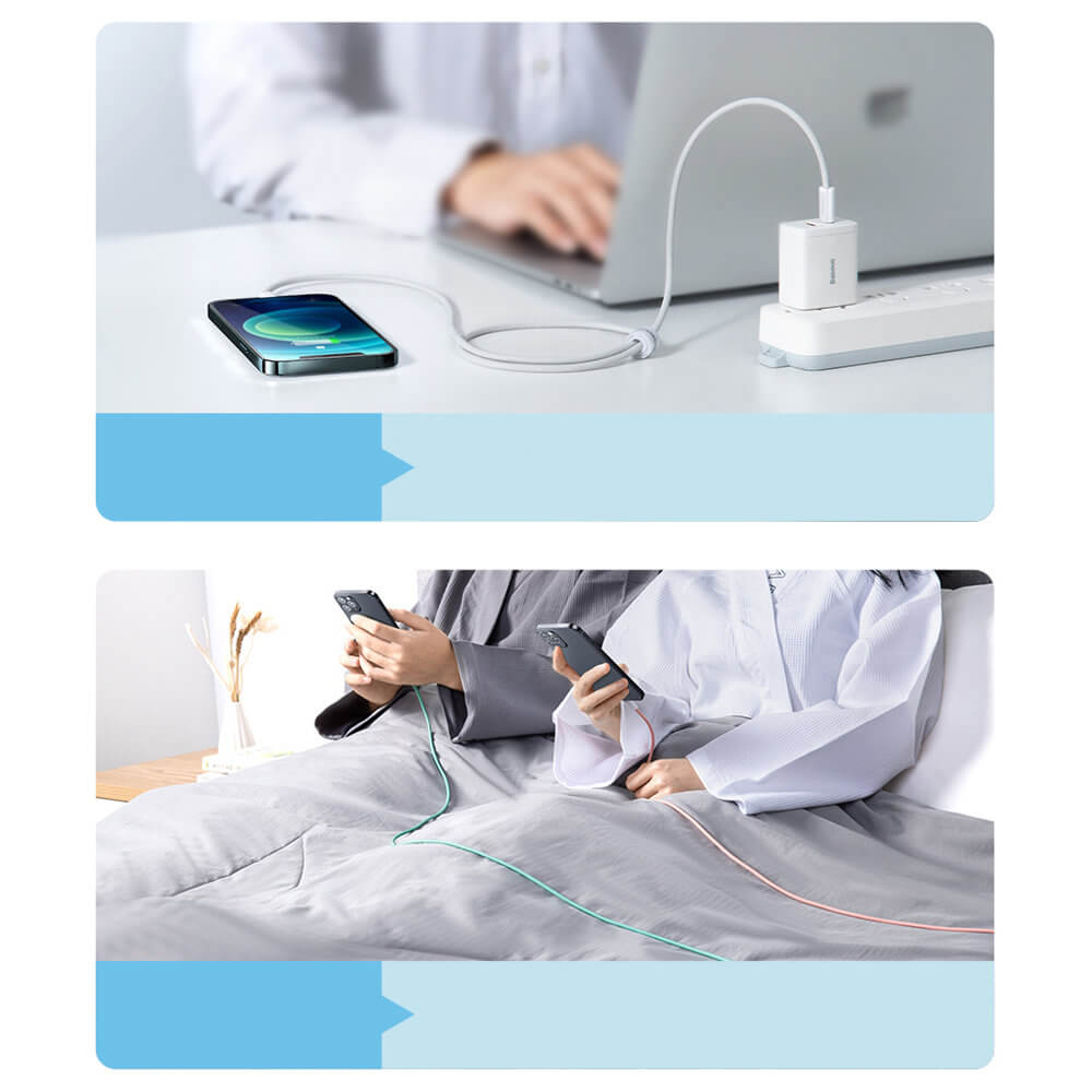 Baseus Dynamic Series 20W - Καλώδιο Δεδομένων και Φόρτισης Type-C to Lightning 2M - White - CALD000102